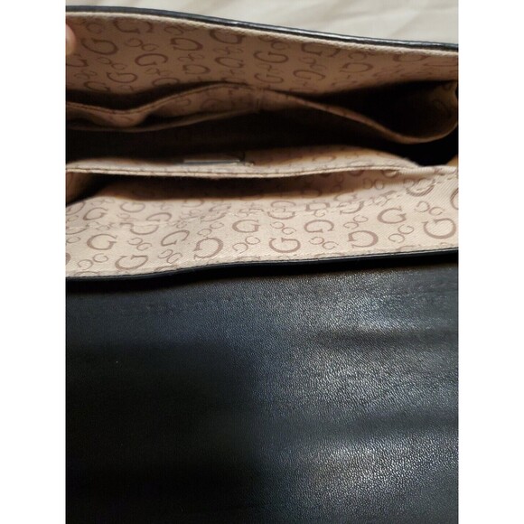 Guess Logo Sling Gray And Black Crossbody Bag Purse‎ With Adjustable Strap - Picture 3 of 6